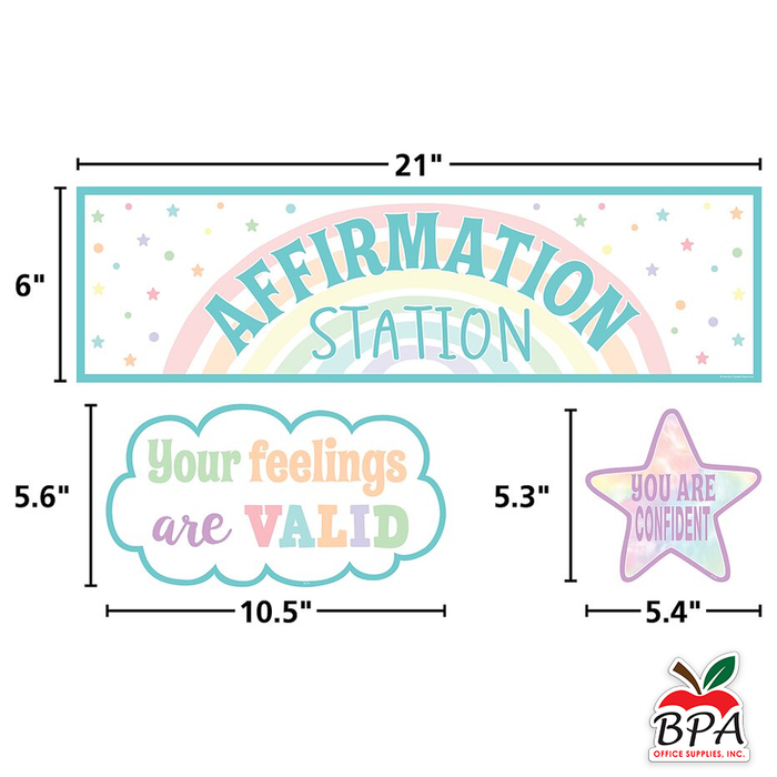 Teacher Created Resources • Mini Set-decorativo "Pastel Pop - Positive Affirmations"