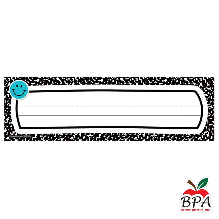 Teacher Created Resources •  Name Plates "Cool for School  - Composition Flat"