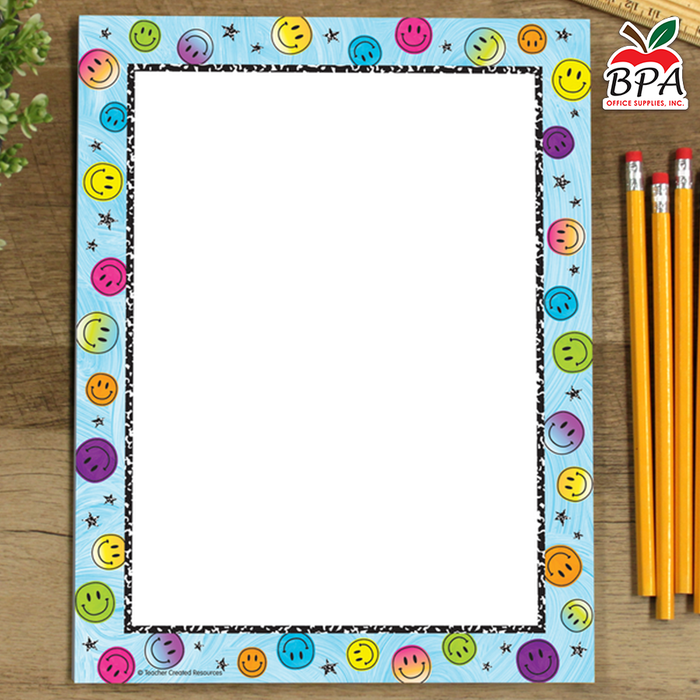 Teacher Created Resources • Papel con borde decorativo "Brights 4Ever"
