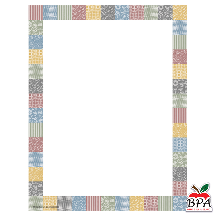 Teacher Created Resources •  Papel con borde decorativo "Classroom Cottage"