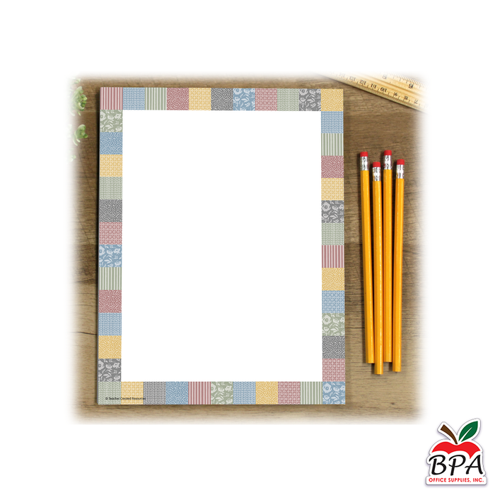 Teacher Created Resources •  Papel con borde decorativo "Classroom Cottage"