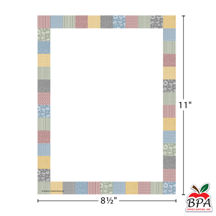 Teacher Created Resources •  Papel con borde decorativo "Classroom Cottage"