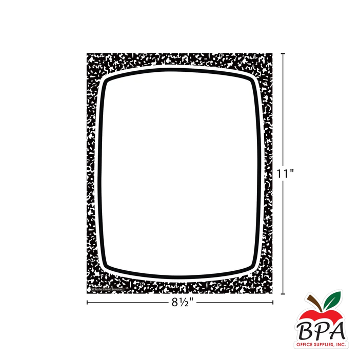 Teacher Created Resources •  Papel con borde decorativo "Cool for School - Composition"