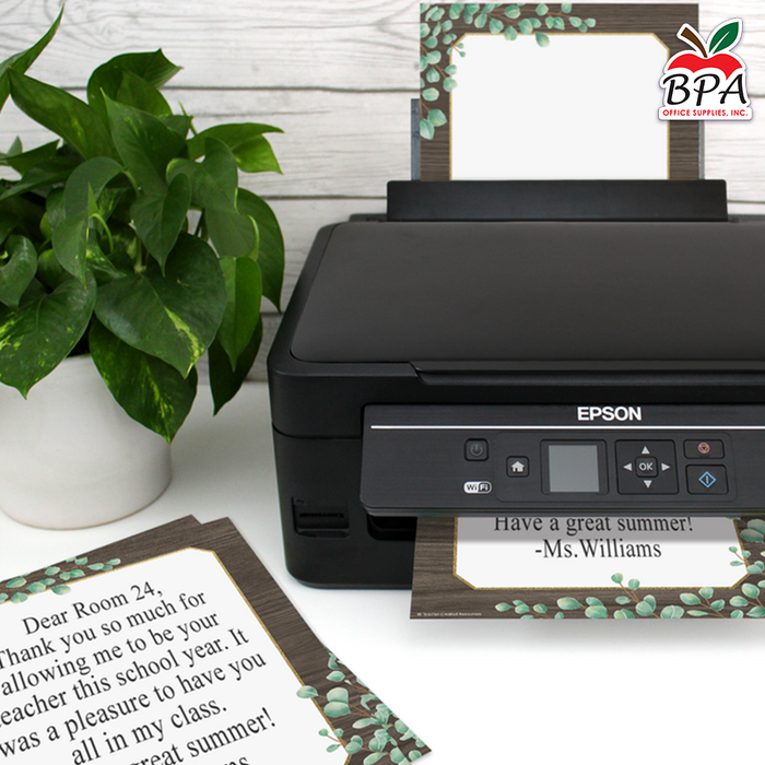 Teacher Created Resources • Papel con borde decorativo "Eucalyptus"