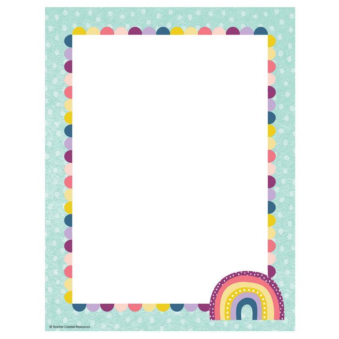 Teacher Created Resources • Papel con borde decorativo "Oh Happy Day"