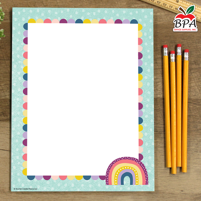 Teacher Created Resources • Papel con borde decorativo "Oh Happy Day"