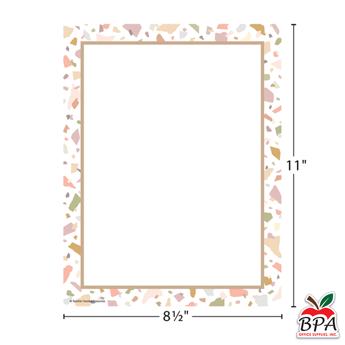 Teacher Created Resources •  Papel con borde decorativo "Terrazzo Tones"