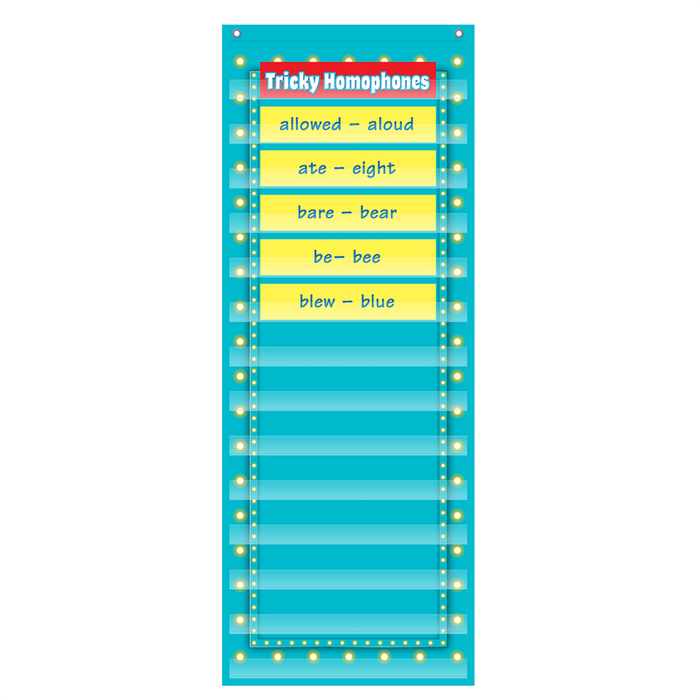 Teacher Created Resources • Pocket Chart 14 bolsillos (color: light blue)