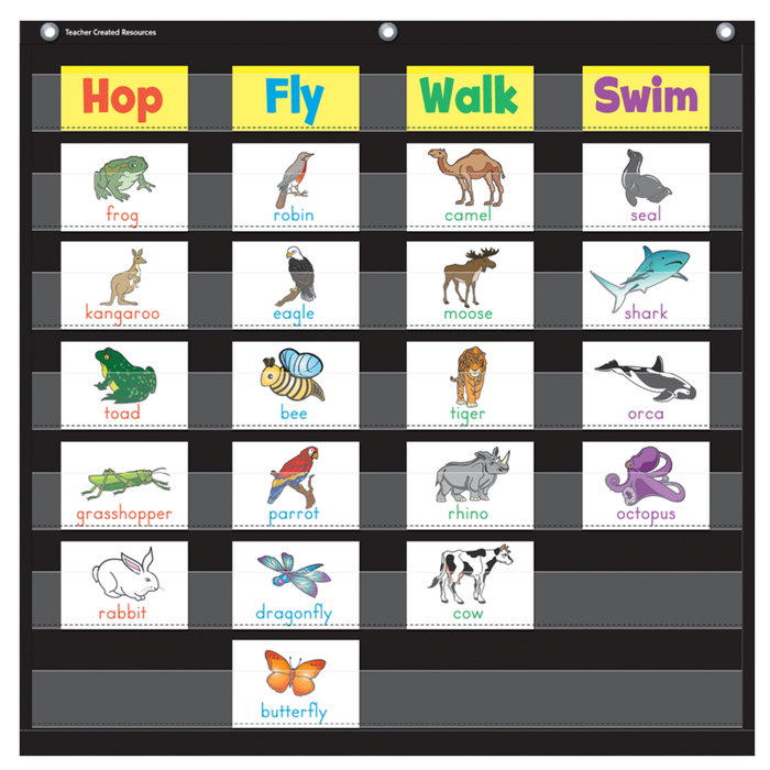 Teacher Created Resources • Pocket Chart 7 bolsillos (color: negro)