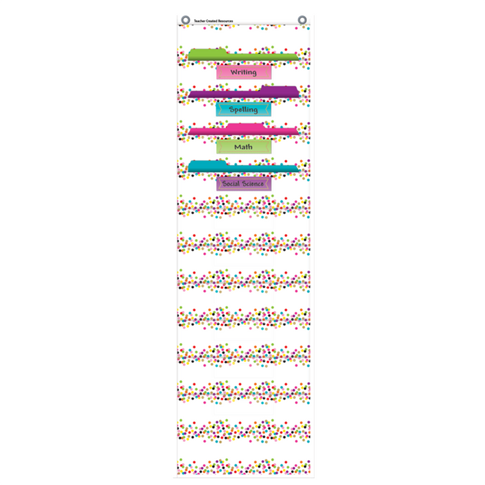 Teacher Created Resources •  Pocket File Storage Pocket Chart (color: confetti)
