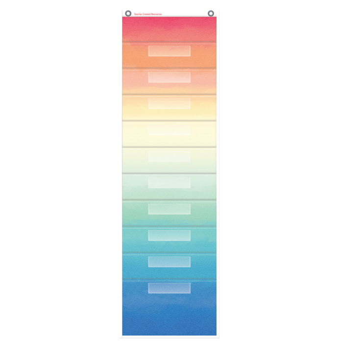Teacher Created Resources •  Pocket File Storage Pocket Chart (color: watercolor)
