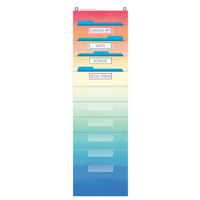 Teacher Created Resources •  Pocket File Storage Pocket Chart (color: watercolor)