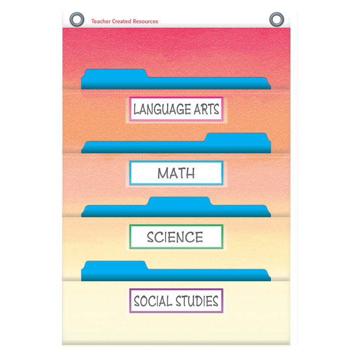 Teacher Created Resources •  Pocket File Storage Pocket Chart (color: watercolor)
