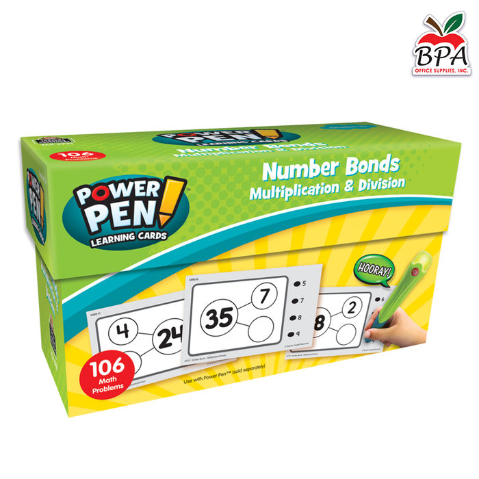 Teacher Created Resources • Power Pen Learning Cards: Number Bonds - Multiplication & Division