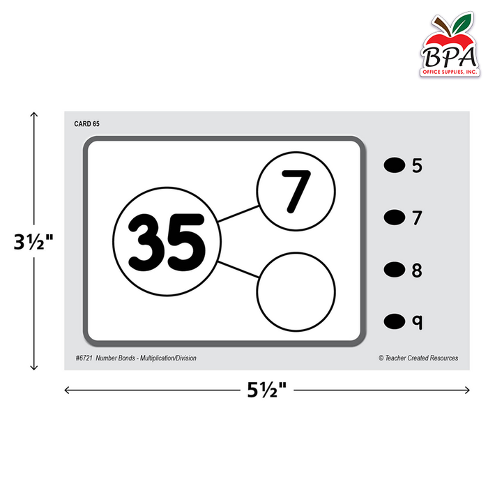 Teacher Created Resources • Power Pen Learning Cards: Number Bonds - Multiplication & Division