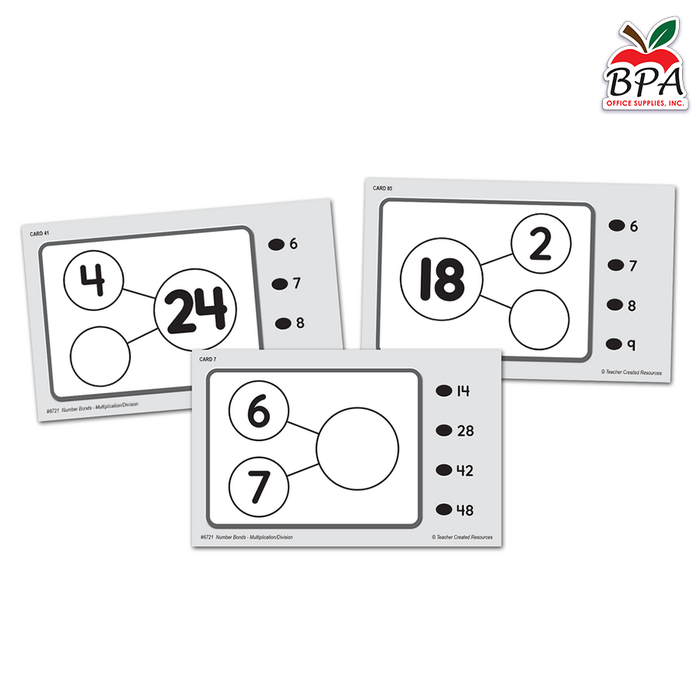 Teacher Created Resources • Power Pen Learning Cards: Number Bonds - Multiplication & Division