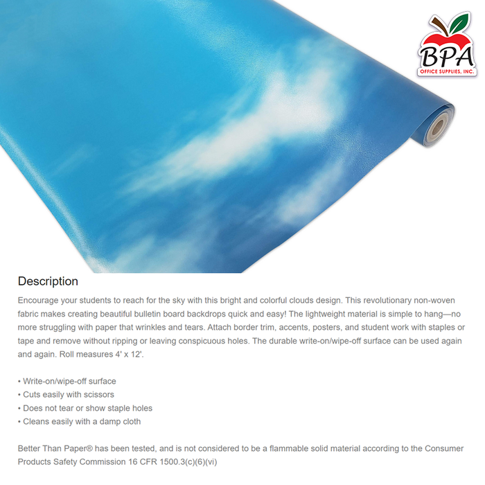 Teacher Created Resources • Rollo de papel para bulletin board "Clouds - Better Than Paper"
