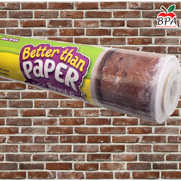 Teacher Created Resources • Rollo de papel para bulletin board "Red Brick - Better Than Paper"