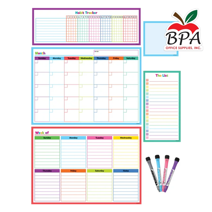 Teacher Created Resources •  Set: Calendario Dry Erase  Magnético "Colorful"