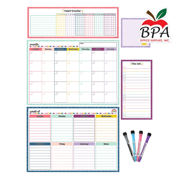 Teacher Created Resources •  Set: Calendario Dry Erase  Magnético "Oh Happy Day"