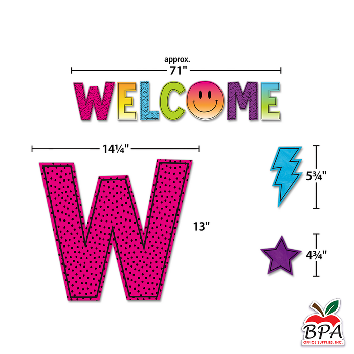 Teacher Created Resources •  Set decorativo "Brights 4Ever Welcome"