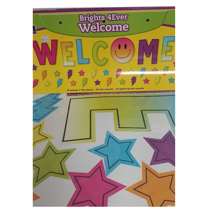 Teacher Created Resources •  Set decorativo "Brights 4Ever Welcome"