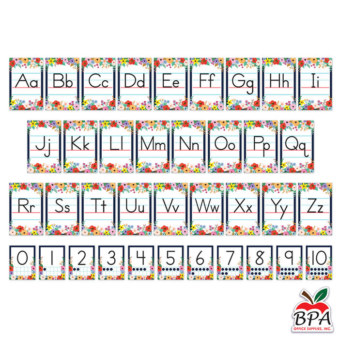 Teacher Created Resources • Set-decorativo "Wildflowers - Alphabet"