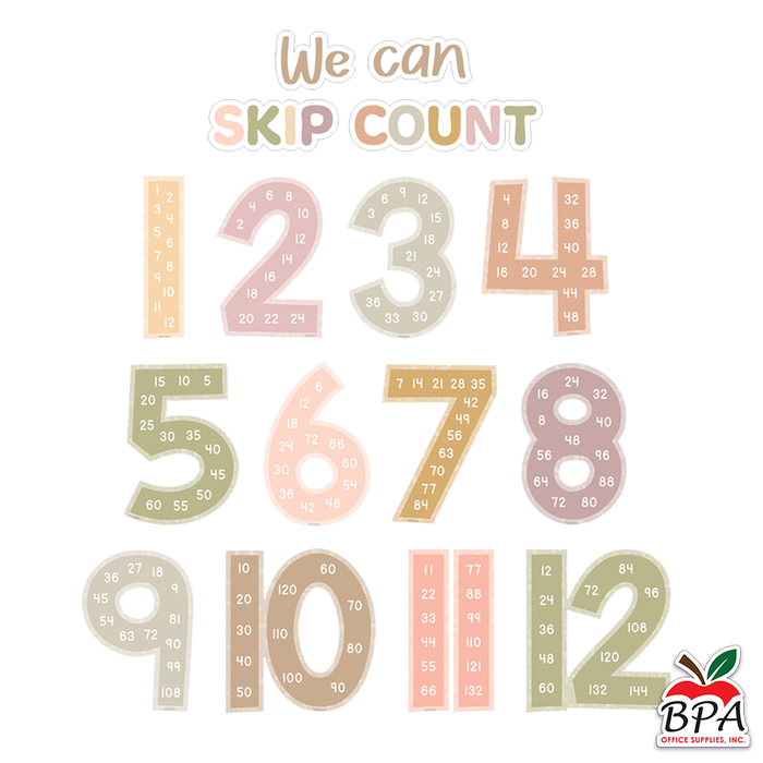 Teacher Created Resources • Skip Counting/Multiples - Jumbo Numbers  "Terrazzo Tones"
