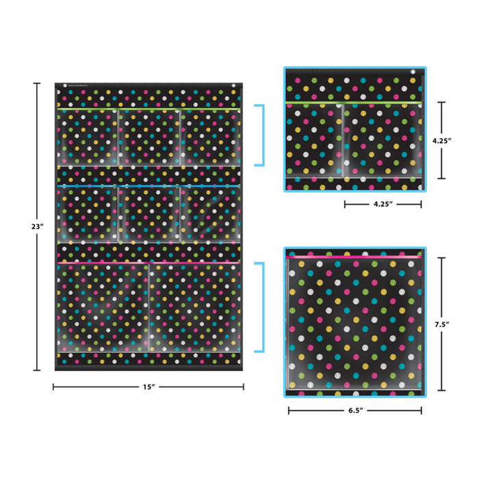 Teacher Created Resources • Small Pocket Chart 8 bolsillos (Chalkboard Brights)