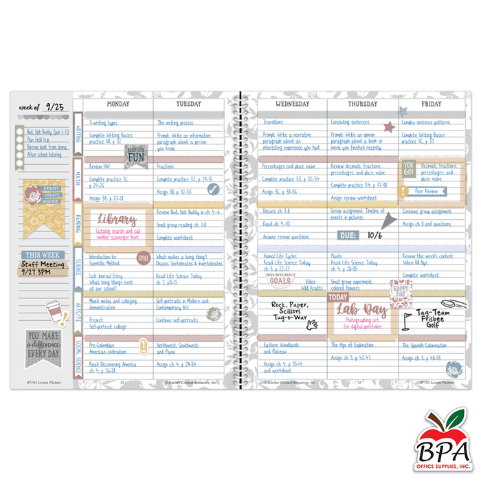 Teacher Created Resources • Teacher Planner "Classroom Cottage"