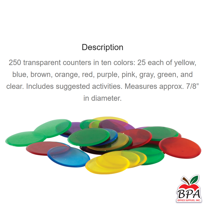 Teacher Created Resources • Transparent Counters (qty. 250)