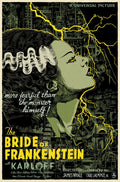 The Bride of Frankenstein (Variant) by Francisco Francavilla, 24" x 36" Screen Print