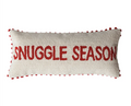 Tufted Lumbar Pillow with Pom Pom Trim "Snuggle Season"