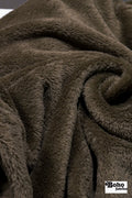 Walnut Brown, Classic Double - Velour High Loft Fleece Fabric by Polartec 2nds - Boho Fabrics - Performance Fabrics
