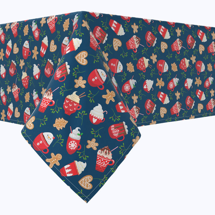 Warm and Cozy Holiday Mugs Cotton Rectangles