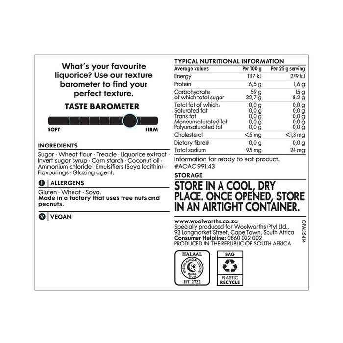 Woolworths Liquorice Twists 125g