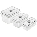 Zwilling Fresh & Save Small/medium/large / 3-pc Vacuum Container Set, Grey