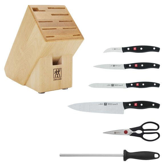 Zwilling Twin Signature Natural Knife Block Set, 7-Piece